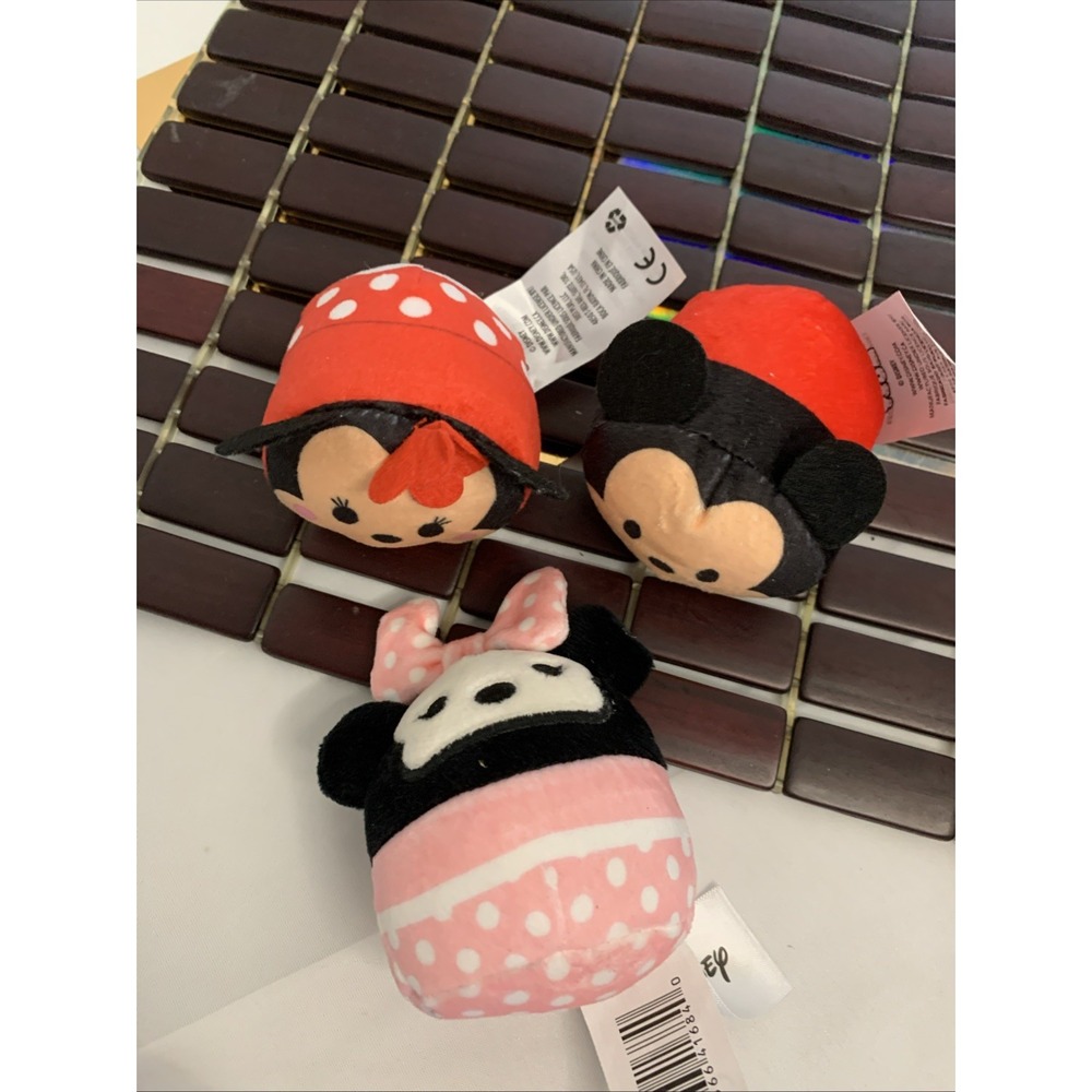 Lot of 3 Disney Mickey‎ and Minnie Mini Squishmallows Excellent Squeezable